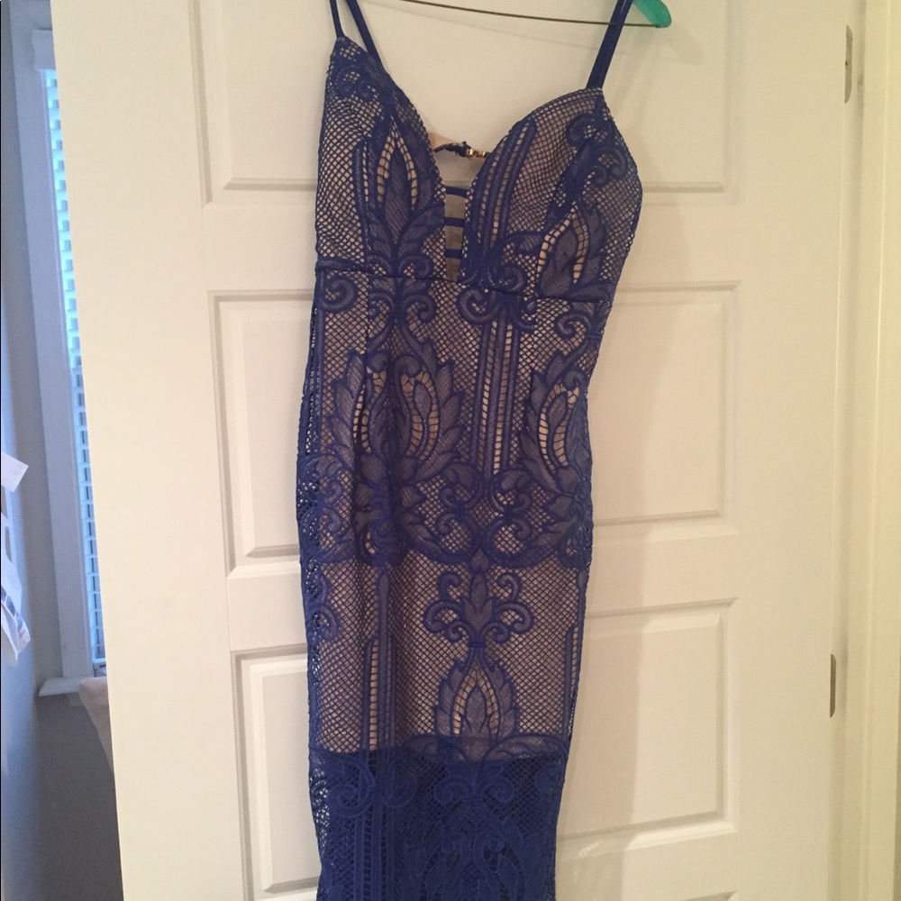 Luxxel Royal Blue Bodycon Dress